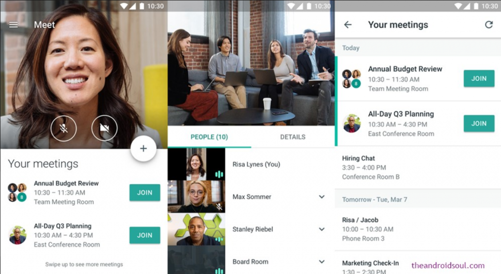 Google hangouts meet videoconferencing