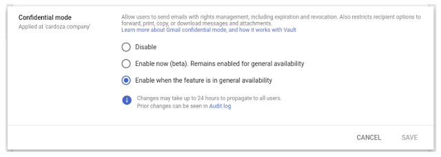 Gmail confidential mode