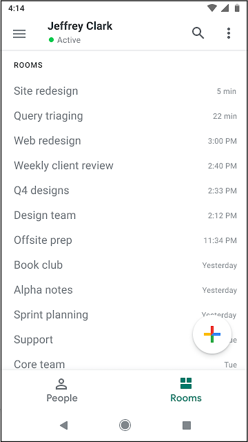 Hangouts Chat mobile app