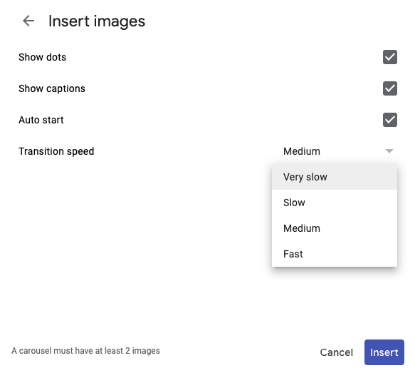 Novas funções Google Sites