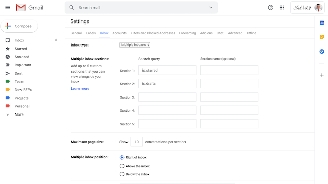 multiple inboxes in Gmail